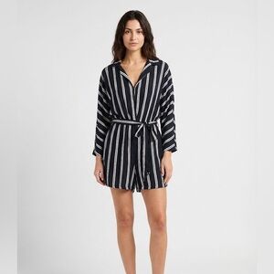 ✨NWT✨ Cotton On Navy, Green and White Striped Romper Women size L